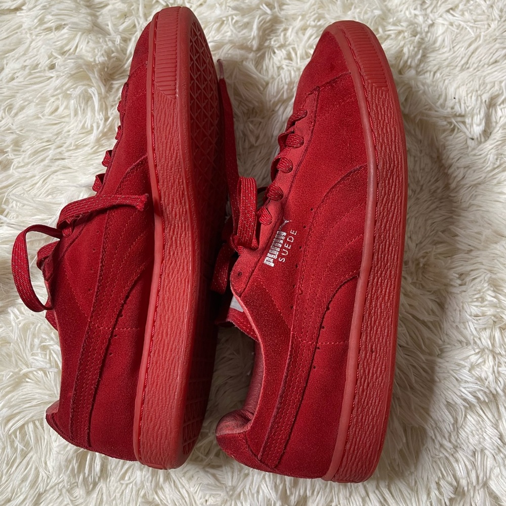 Red Puma suede